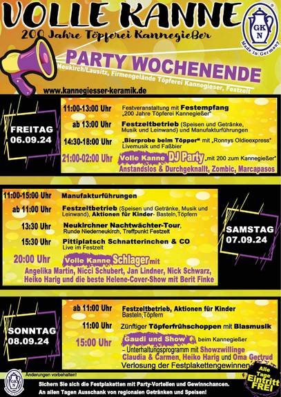 Programm Kannegießer 200Jahre